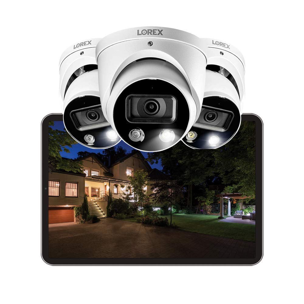 Lorex 4K Ultra HD Smart Deterrence Indoor/Outdoor IP Metal Dome Security Add-On Camera with Smart Motion Detection Plus | Two-Way Talk Audio (Requires