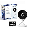 Lorex 2K Indoor WiFi Security Camera | Magnet Base Flexible Placement | Pet Cam, Baby Cam | IR Night Vision | Person Detection | 2 Way Talk | 16GB