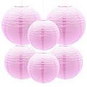Yosawa 6 Pcs Paper Lanterns Decorative Round Paper Lantern Hanging Paper Lanterns for Party, Classroom, Wedding, Halloween,Christmas,Home Decoration ?