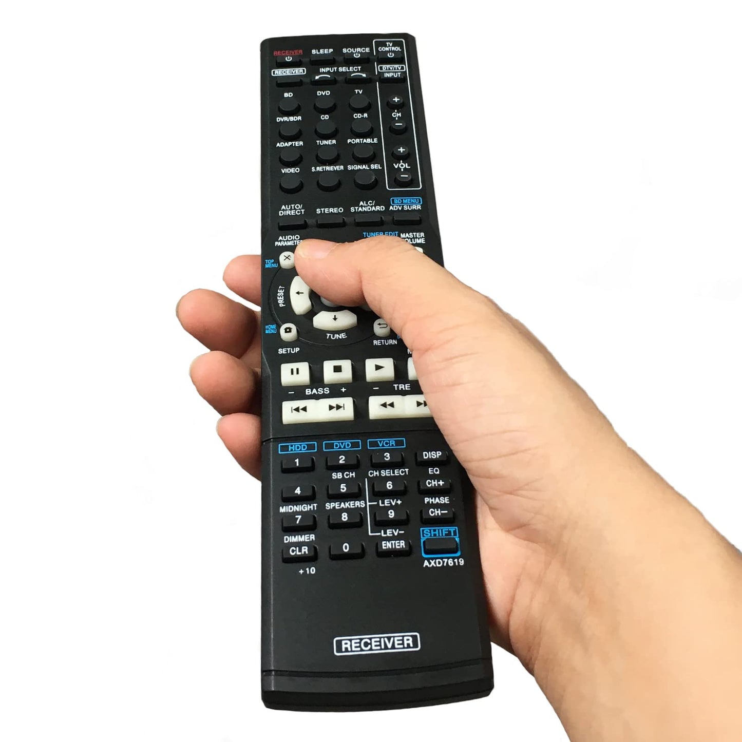 AXD7619 Universal Replacement Remote Control for Pioneer VSX-822-K 8300761900010IL VSX-32 VSX-33 7.1-Channel Home Theater AV A/V Receiver System