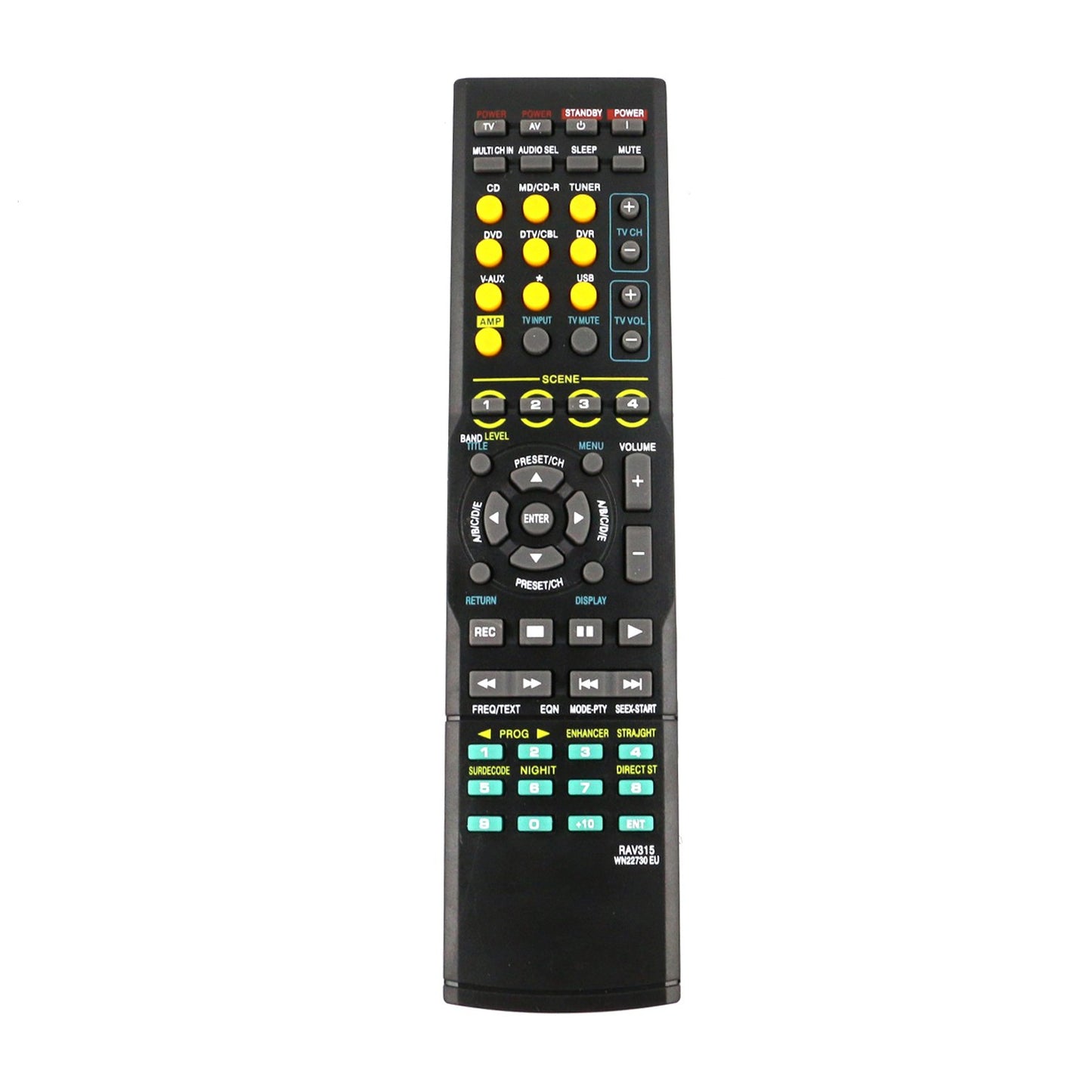 RAV315 Replace Remote Control fit for Yamaha AV Receiver Home Audio RX-V461 RX-V561 377 640 WN22730 EU RAV311 HTR-6040 HTR-6050 HTR-6230