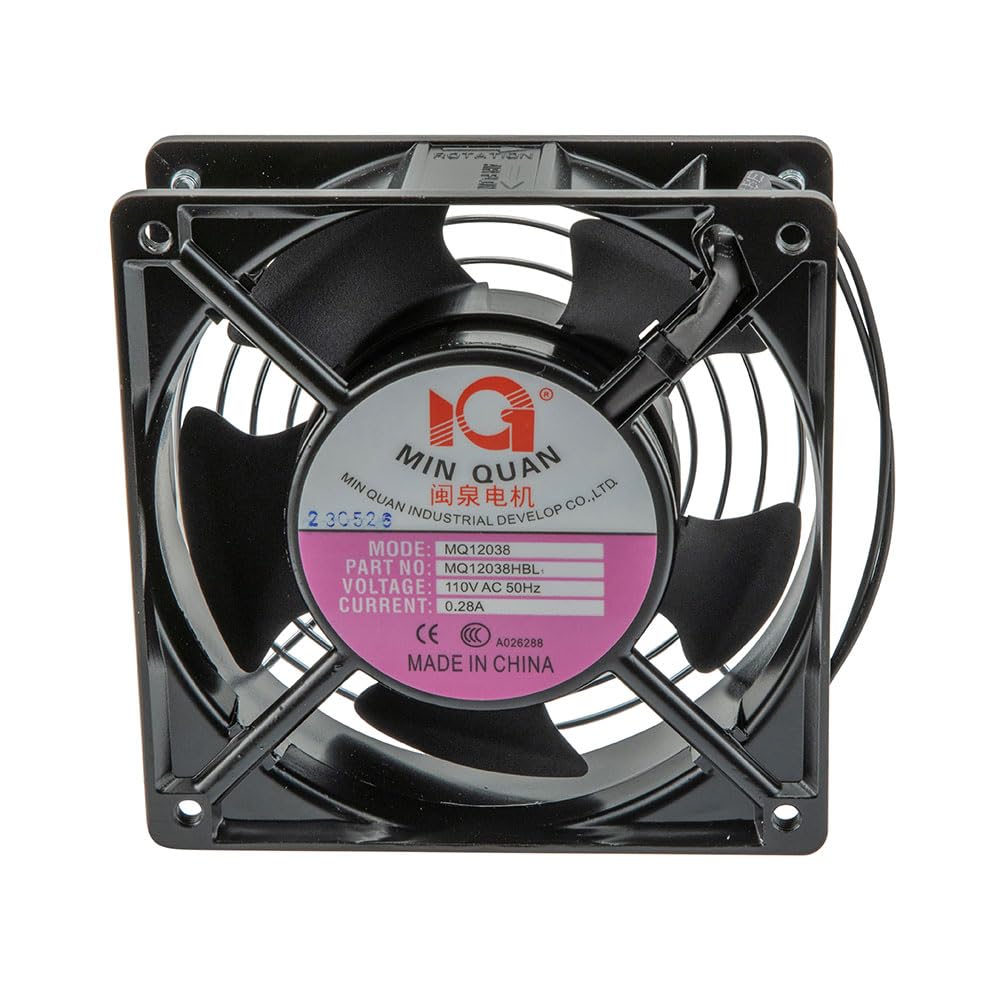 NavePoint 19 Inch Rack Mount AC Fan, Quiet 120mm Server Rack Fan, 4.7 Inch Length, Black