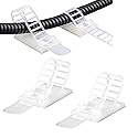 MyyYiTar 30 pcs Adhesive Cable Ties Adjustable Cable Mount. Self-adhesive Nylon Cord Clip Fastener, Cable Management Wire Organizer Fixture (White)