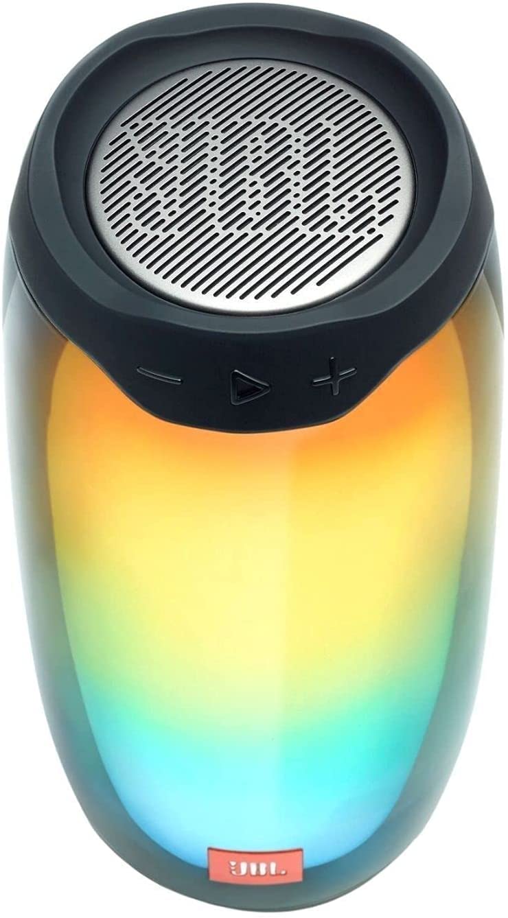 JBL Pulse 4 Waterproof Portable Bluetooth Speaker with Light Show - Black (Renewed)