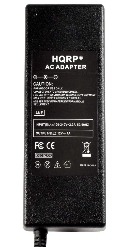 HQRP AC Adapter 110V to 12V DC 7Amp Converter for Rechargeable Car Cigarette Lighter Flashlight/Automotive Vacuum Cleaner UP to 84W Plus HQRP Coaster
