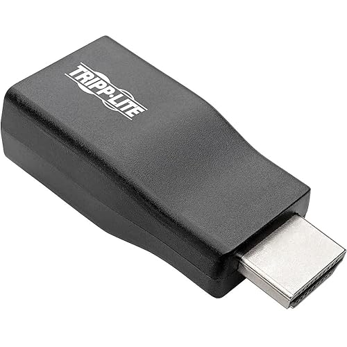 Tripp Lite Compact HDMI to VGA Adapter, 3.5mm Audio Port, 1080p Video, for use with Computers, Laptops, Chromebooks, Raspberry Pi Projectors & More