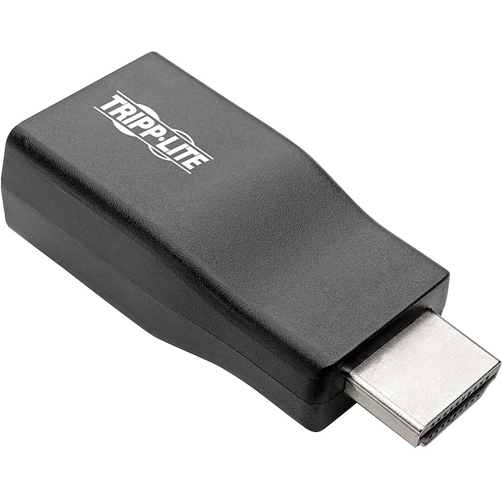 Tripp Lite Compact HDMI to VGA Adapter, 3.5mm Audio Port, 1080p Video, for use with Computers, Laptops, Chromebooks, Raspberry Pi Projectors & More