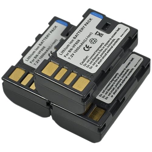 BTBAI Compatible bn-vf808 Battery for bn-vf815 bn-vf823 Digital Camera Video Camcorder (3X Battery+Charger AC Single)