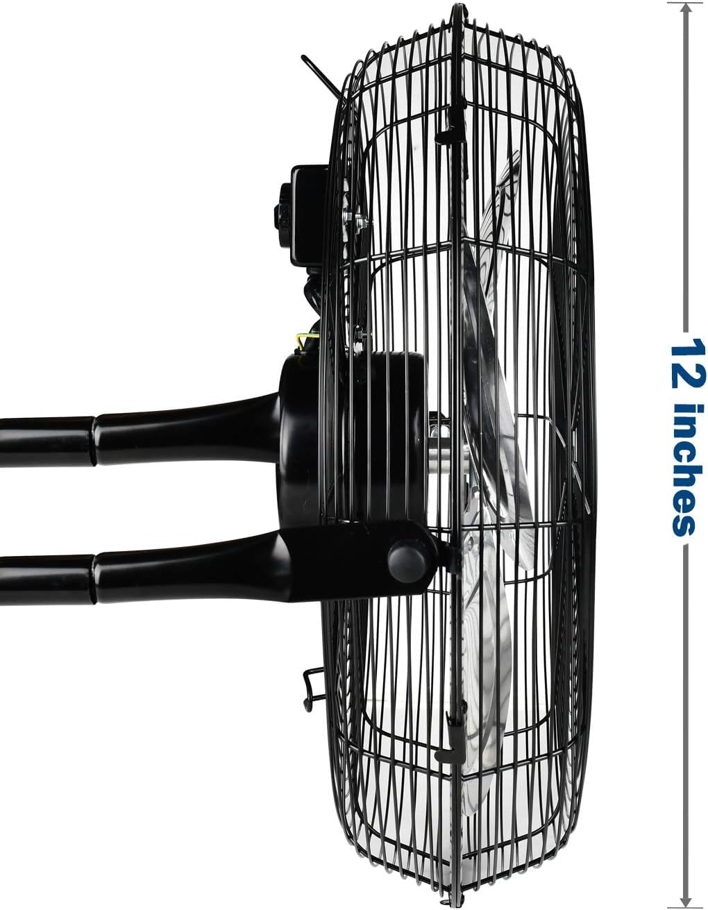 Simple Deluxe Comfort Zone Cradle Floor Fan, 12 Inch 3-Speed High Velocity, 230 Degree Adjustable Tilt, All-Metal, Carry Handle, Rubber Feet,Ideal