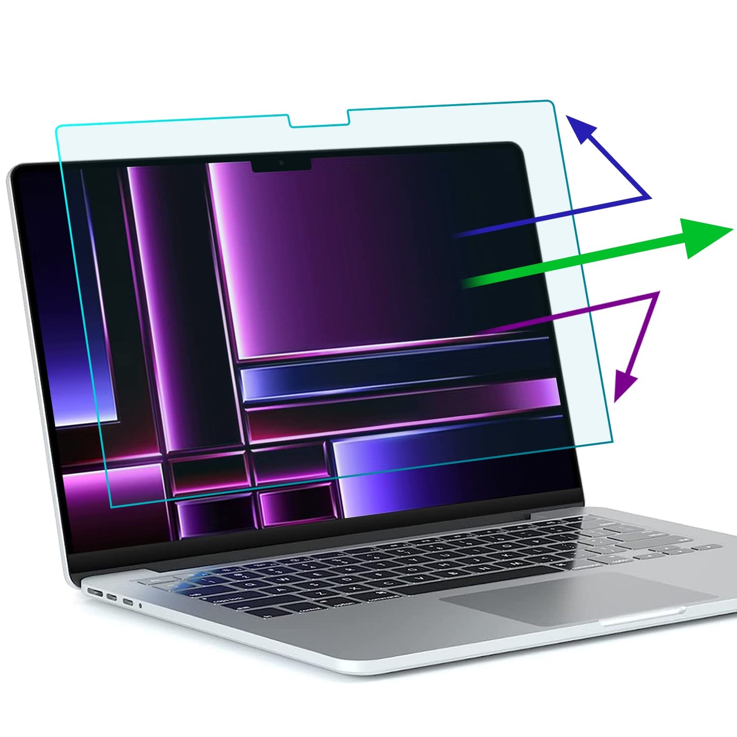 2 Pack Anti Blue Light Screen Protector Compatible with Macbook Pro 14 inch (M2 Pro / M2 Max / M1 Pro / M1 Max), Eye Protection Anti Blue Light Anti