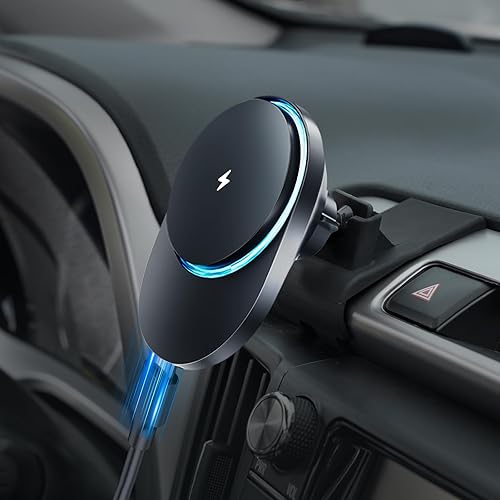 CLEC for Toyota RAV4 2013-2018 Magnetic Wireless Charger Car Phone Holder Mount Custom Fit for Toyota RAV4 2013-2018 15W Fast Charging Car Phone