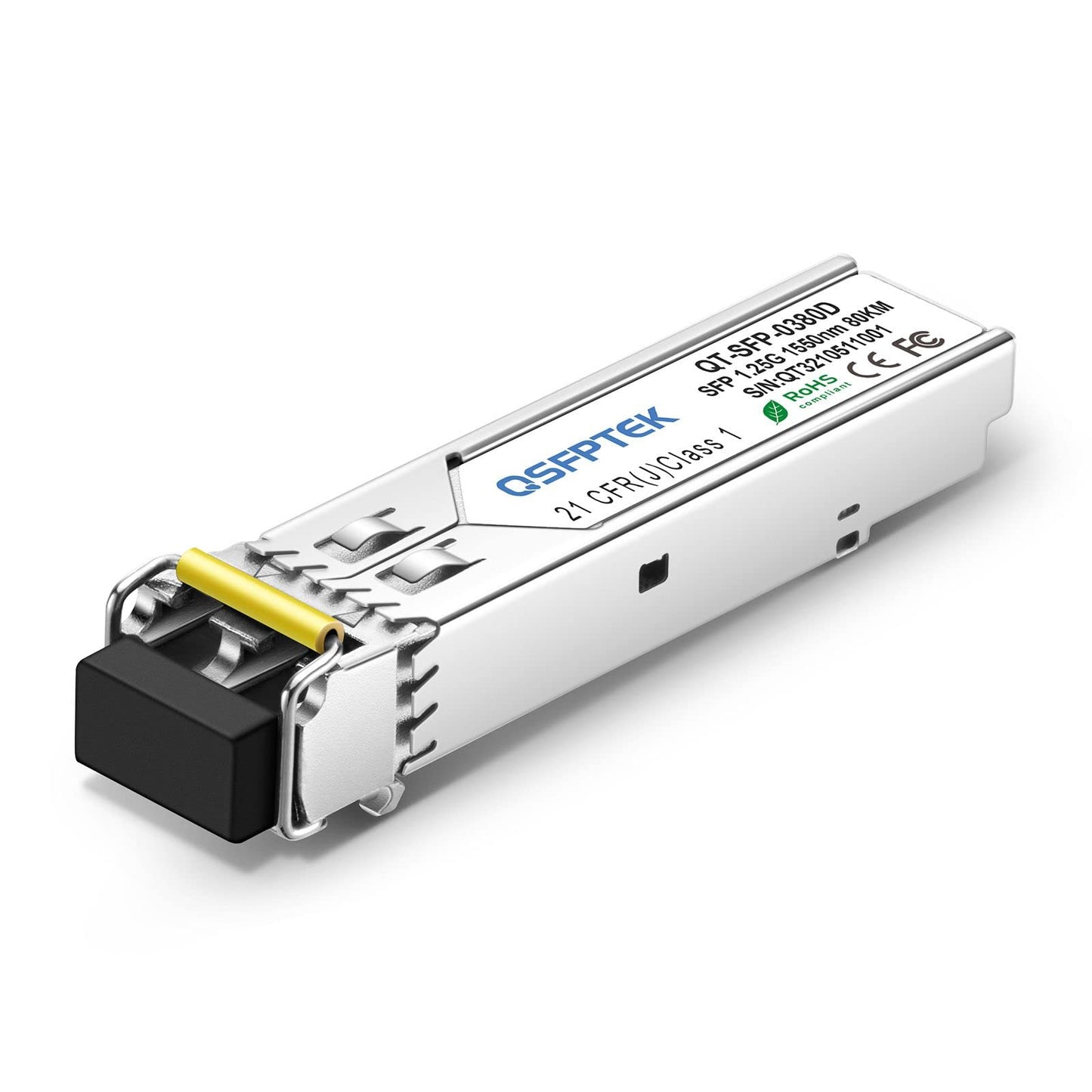 1.25 Gigabit SFP Module, 1000Base-ZX LC 1550nm, 80km Mini-GBIC Single Mode SFP Transceiver for Juniper JX-SFP-1GE-LH/SRX-SFP-1GE-LH