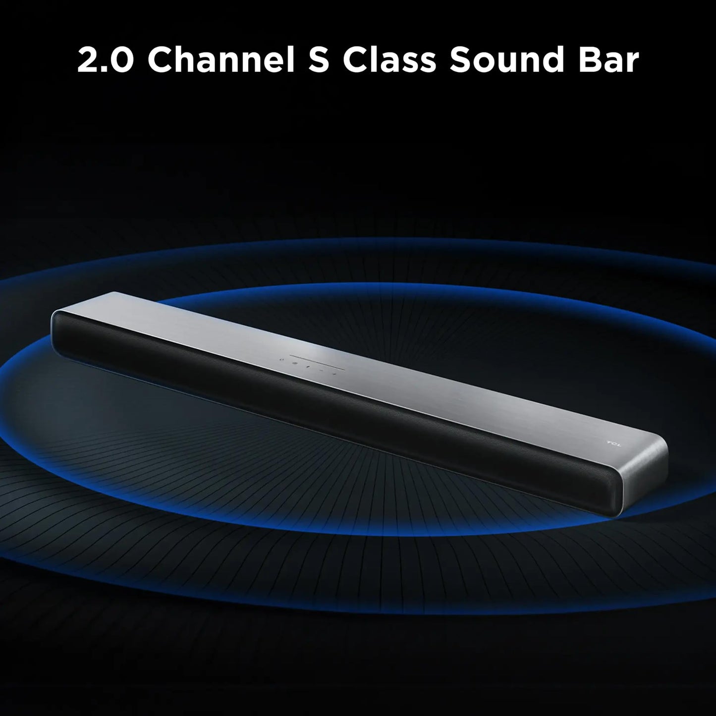 TCL S4BH S Class 2.0 Channel Sound Bar with Dolby Atmos, DTS Virtual:X, and Bluetooth Music Streaming, 100 watts, HDMI eARC & Digital Optical Audio