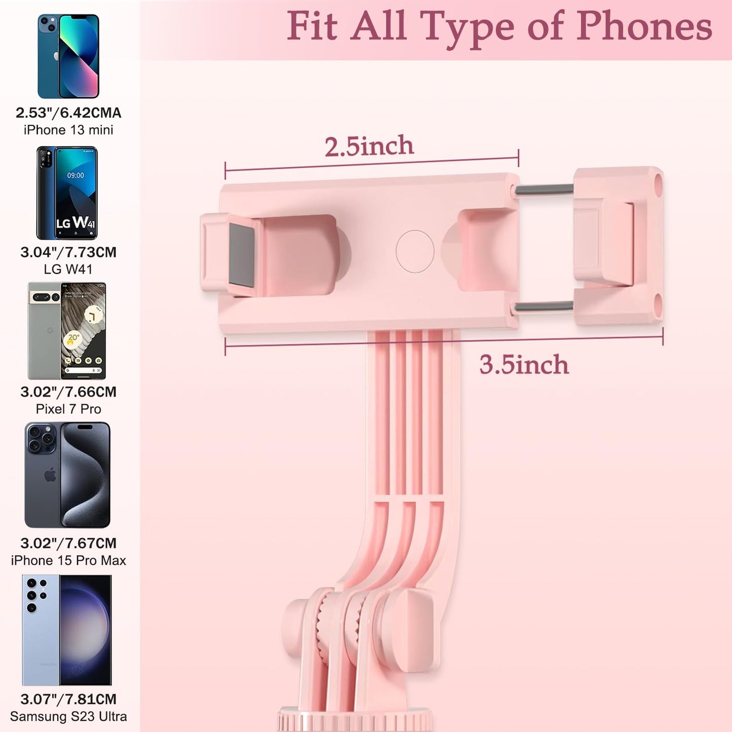 Selfie Stick Tripod with Fill Light, Phone Selfie Stick,Durable Stainless Steel Design,Bluetooth Remote Control,and Stable Three-Legged Support
