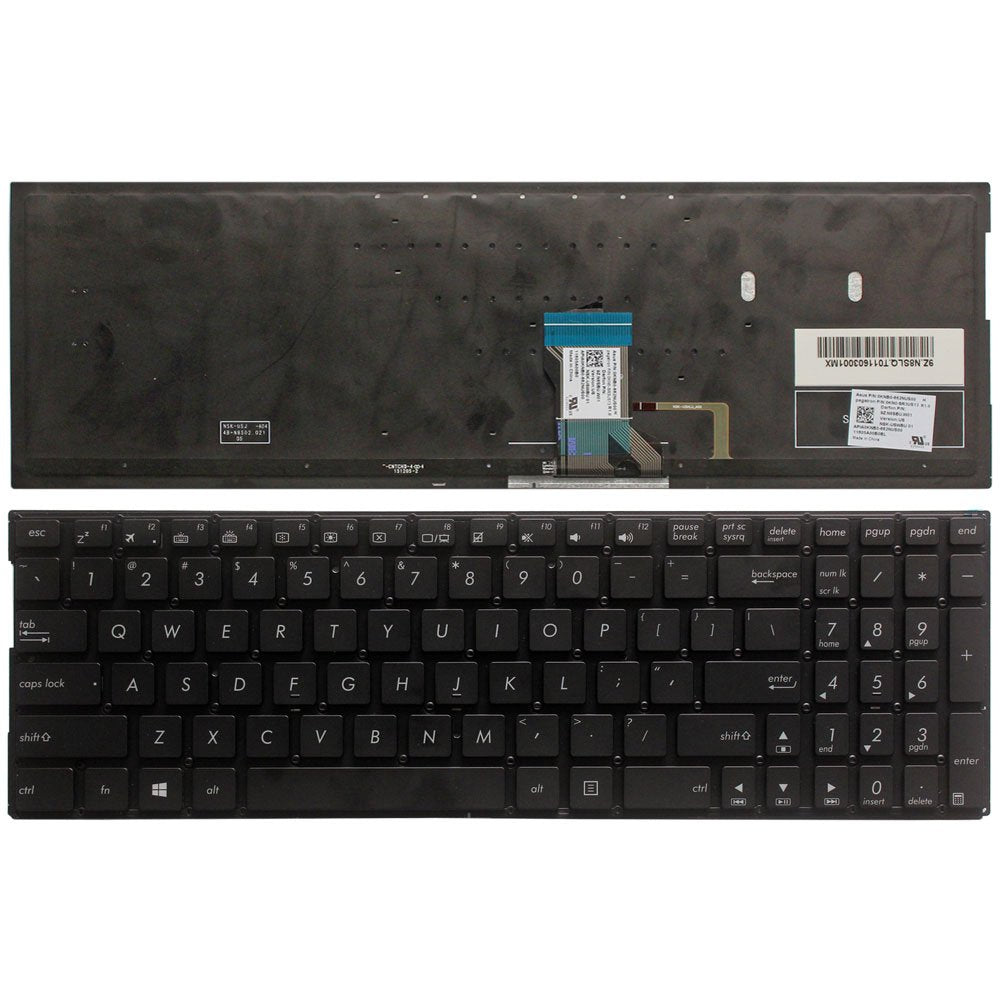 New English Laptop Replacement Keyboard for Asus Q552 Series Q503UA Q504UA Q534UX Q553UB N592 Q551LN Q552U Q552UB US Layout with Backlight