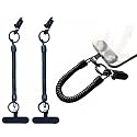 ZFNEAM]2PCS Retractable Phone Lanyard with Heavy-Duty Clip Outdoor Compatible with Pixel Most Smartphones (2*Black+Tab)