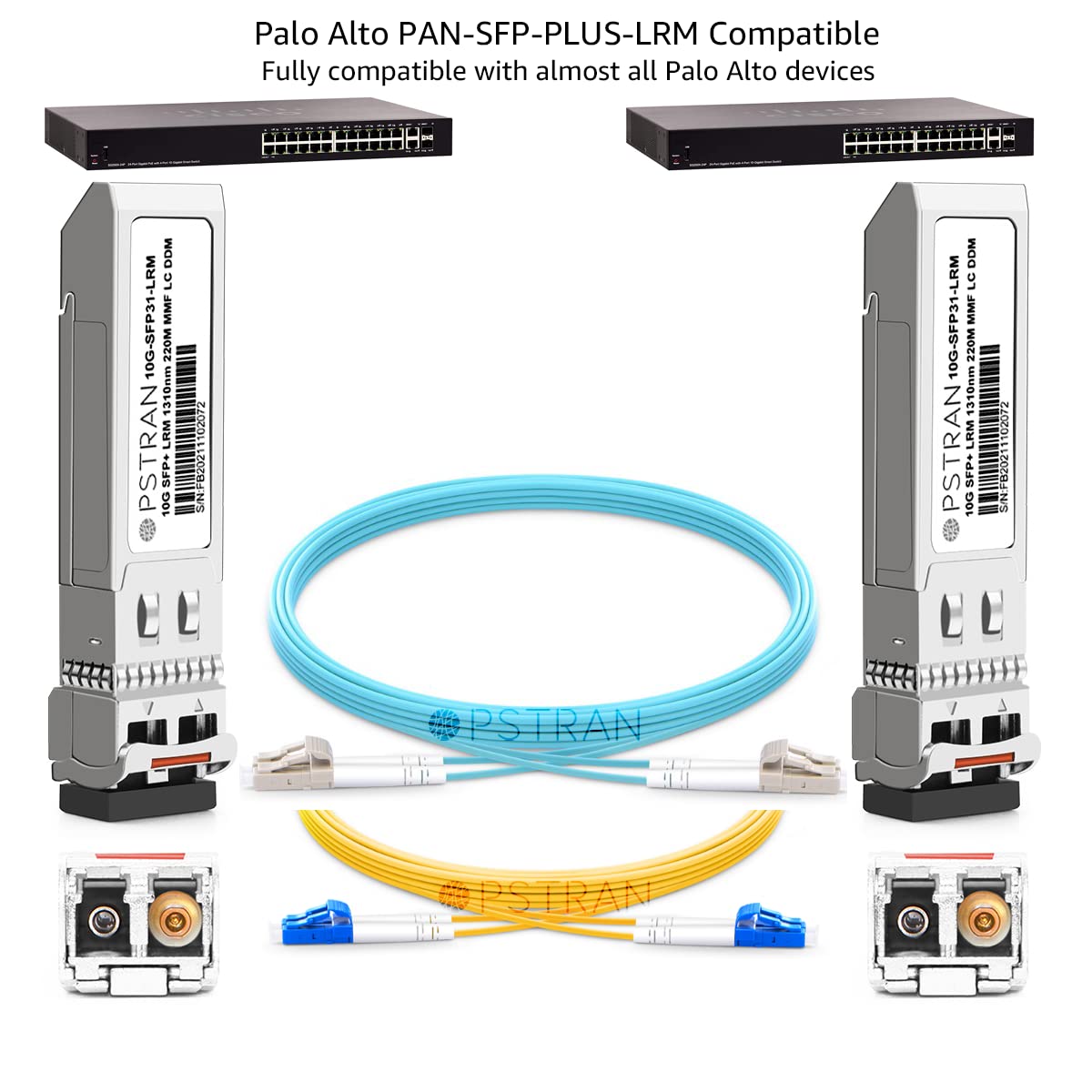 OPSTRAN 10GBASE-LRM SFP+ Optical Transceiver Module Compatible with Palo Alto PAN-SFP-Plus-LRM 10G SFP+ 1310nm 220m DDM Duplex LC MMF