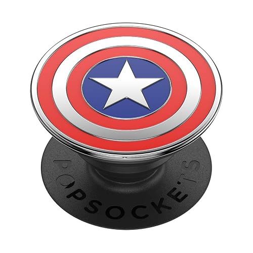PopSockets Adhesive Phone Grip, Holder, Phone Stand, Marvel - Enamel Captain America