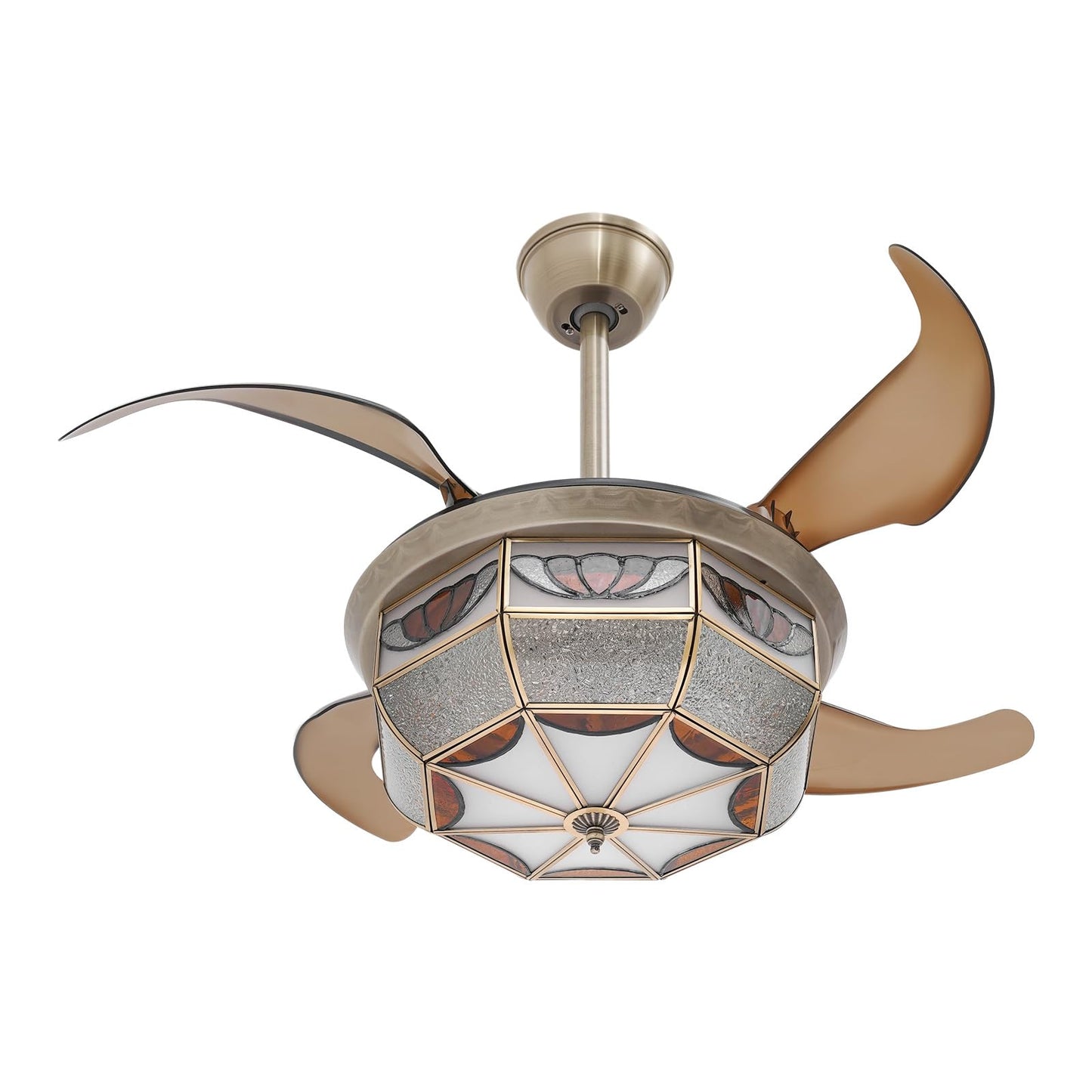 36" Ceiling Fan with Light Remote 6 Speeds Bronze Reversible LE