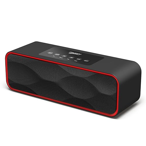 Portable Wireless Bluetooth Stereo Speaker with Powerful Sound 10W Acoustic Drivers Built-in Mic FM Radio Micro SD Card USB AUX-in Slot