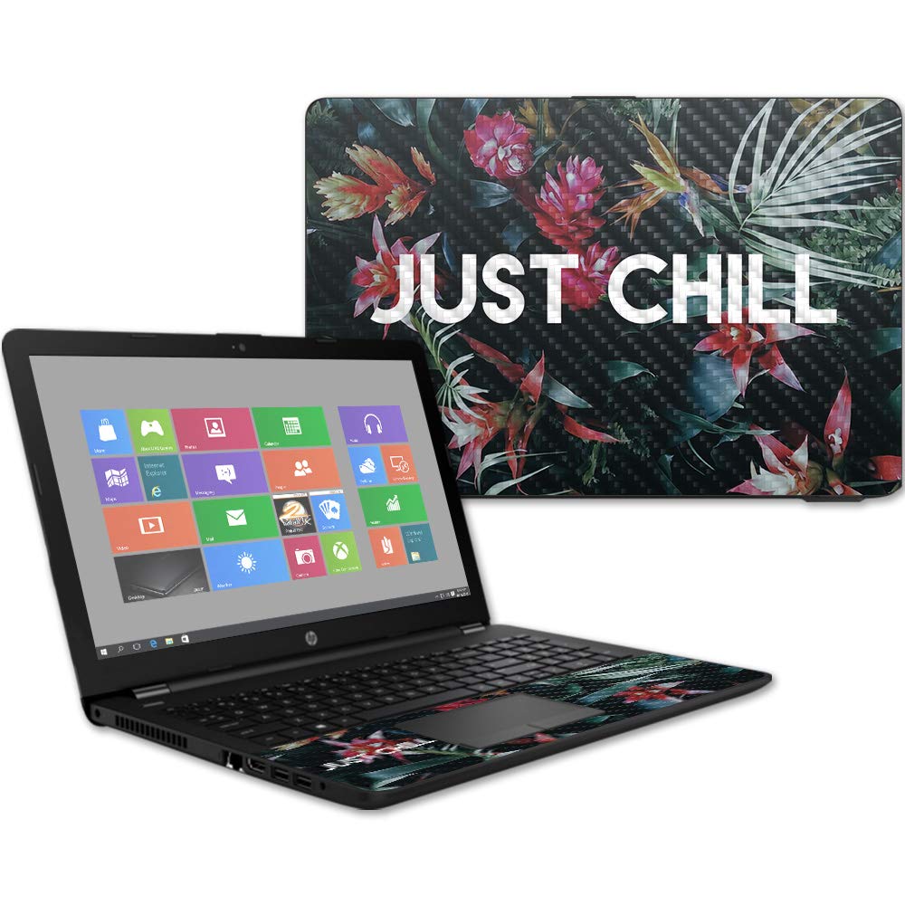 MightySkins Carbon Fiber Skin for HP 15T Laptop 15.6" (2017) - Just Chill | Protective, Durable Textured Carbon Fiber Finish | Easy to Apply, Remove…