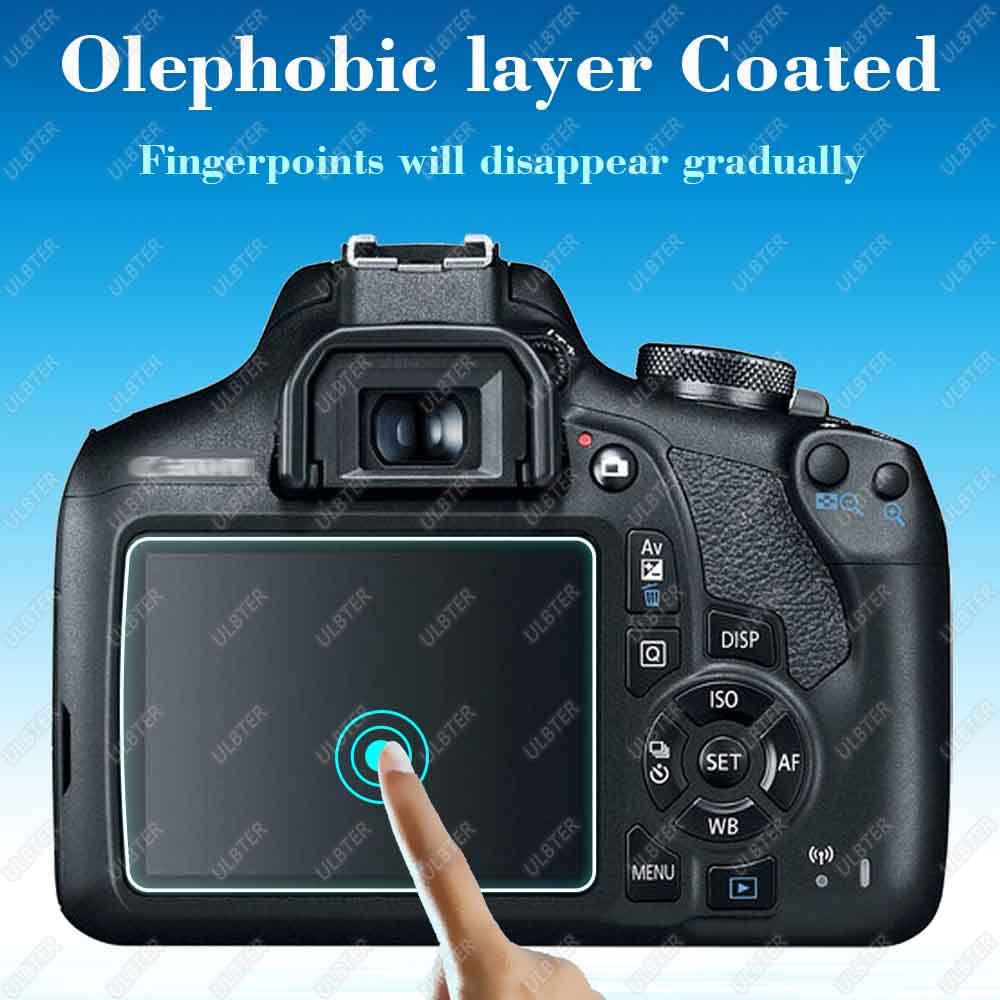ULBTER Screen Protector for Canon EOS Rebel T7 T6 T5 2000D Camera & Hot Shoe Cover, [2+3Pack] 0.3mm 9H Hardness Tempered Glass Flim Anti-Scrach