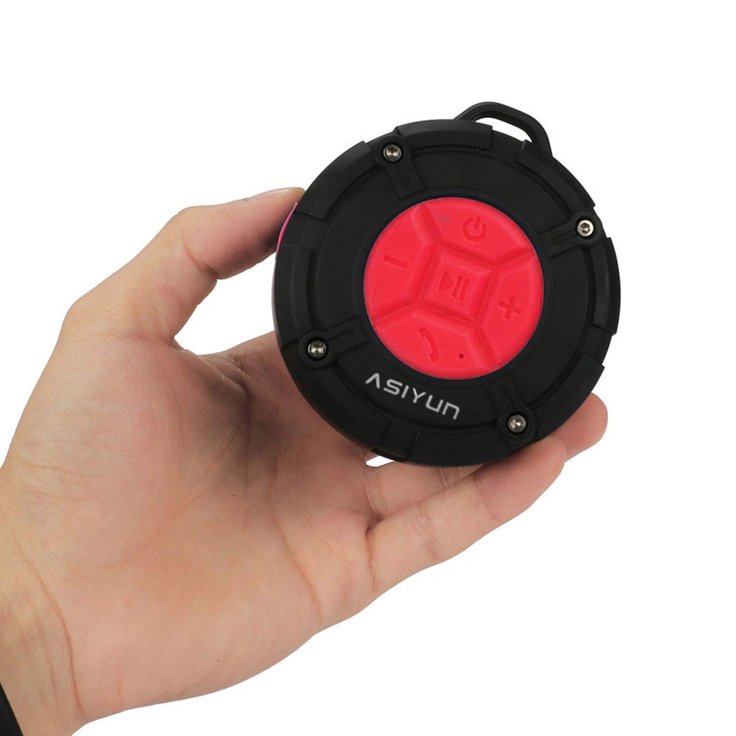 ASIYUN Shower Speaker, IPX7 Waterproof Bluetooth Speaker with HD Bass, Suction Cup & Durable Hook, Built-in Mic for Hands-Free Calls, Pool, Beach