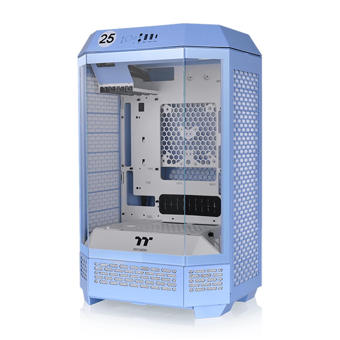 Thermaltake Tower 300 Hydrangea Blue Micro-ATX Case; 2x140mm CT Fan Included; Support Up to 420mm Radiator; Optional Chassis Stand Kit Allows