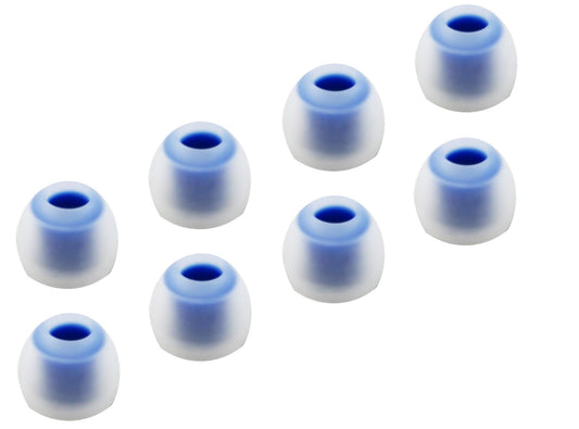 8pcs (CL-BL)- Large (L) Replacement Eartips Earbuds for in Ear Earphones with 6.4mm to 7.4mm Nozzle Attachment