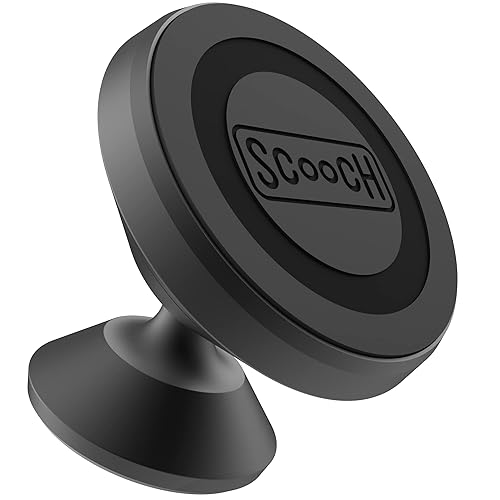 Scooch Magnetic Phone Mount for Car Compatible with Any Smartphone [Wingmount] Strong Magnets, Adjustable Magnetic Phone Holder for Car Dashboard