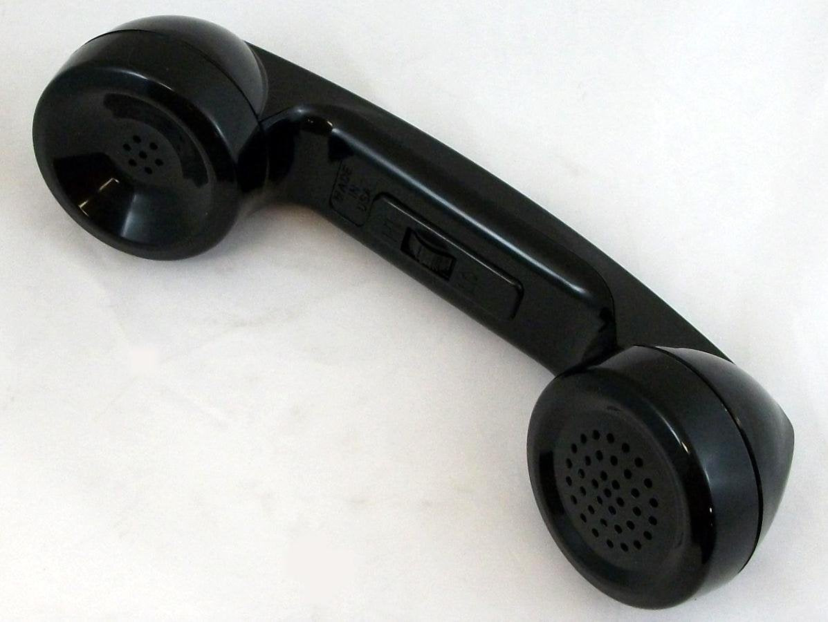 006500-VM2-PAK Repl. Handset - Black-Cortelco-Corded Telephones-Basic Telephones