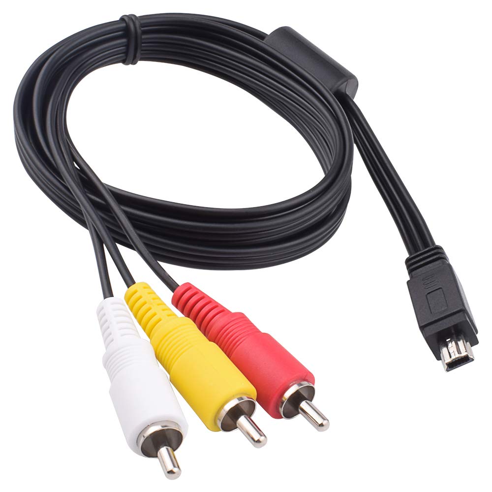 Mini USB to 3 RCA Cable AV Stereo Audio Video Cable Replacement for AVC-DC400ST EOS 7D, 60D, 60Da,70D,100D,550D, 600D, 650D, 700D & EOS Rebel SL1