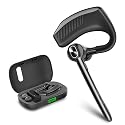 Bluetooth Headset Wireless Earpiece Microphone 180H Playtime 1000mAh Wireless Charging Case Handsfree Single Ear Headset LED Display for iPhone
