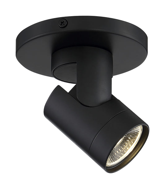 Nuvo Lighting 62/1105 12W LED Adjustable Barrel Monopoint Ceiling and Wall Spotlight, Black
