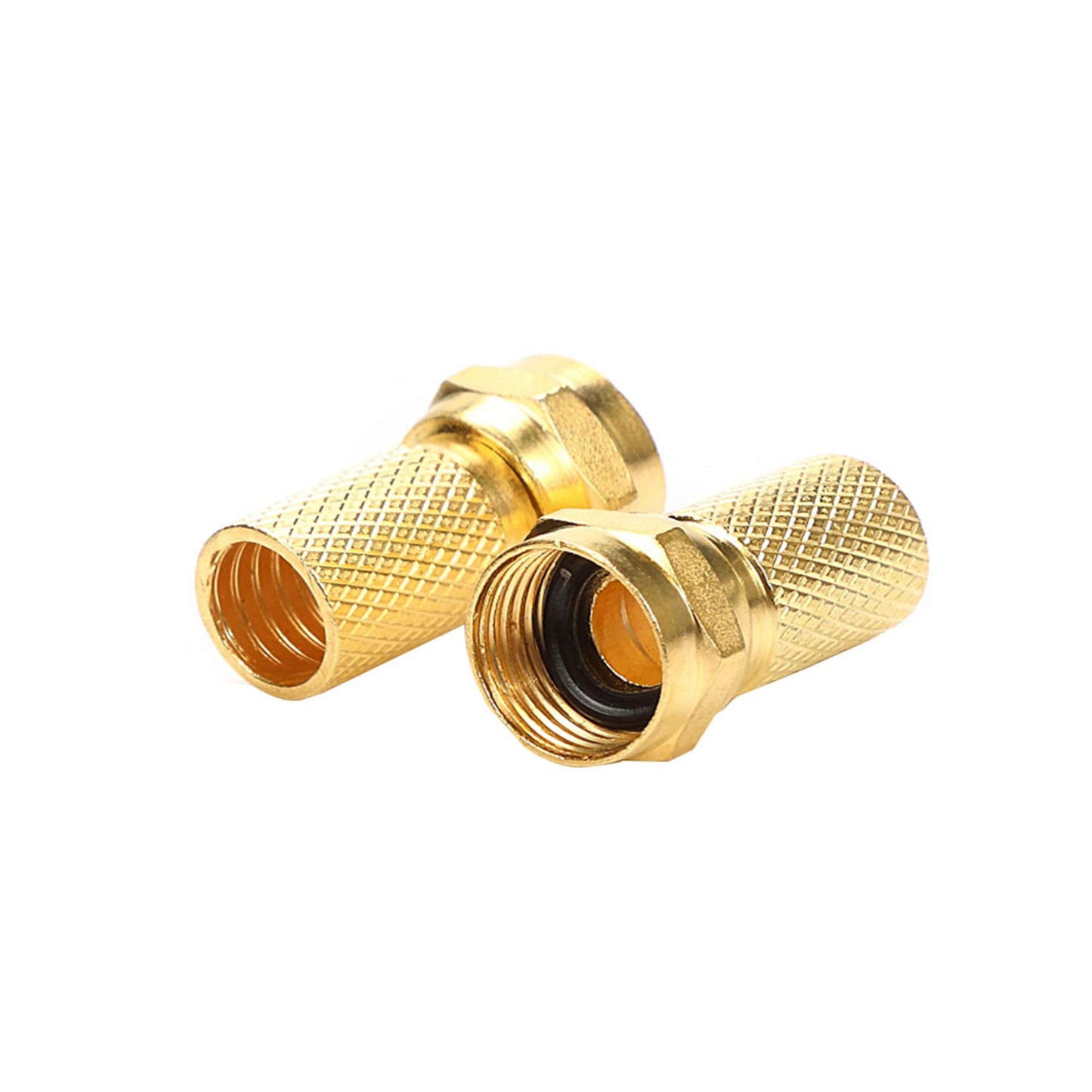 TLS.eagle RG6 Compression F Type Gold Plated Connector Twist on Coax Cable Adapter Pack of 10