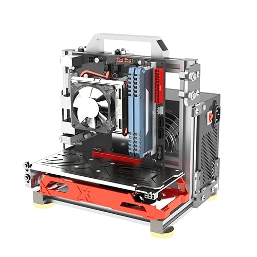 ATX Computer Case PC Test Bench Vertical Overclocking Open Aluminum Frame Chassis Rack DIY Computer Motherboard Case Rack Creative Personality Open PC