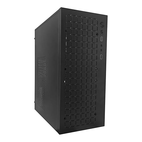 V600 High Airflow Micro ATX PC Case - Supports MATX, Mini - ITX - with USB3.0, 3.5" HDD Compatibility - Ideal for Gaming (Black)