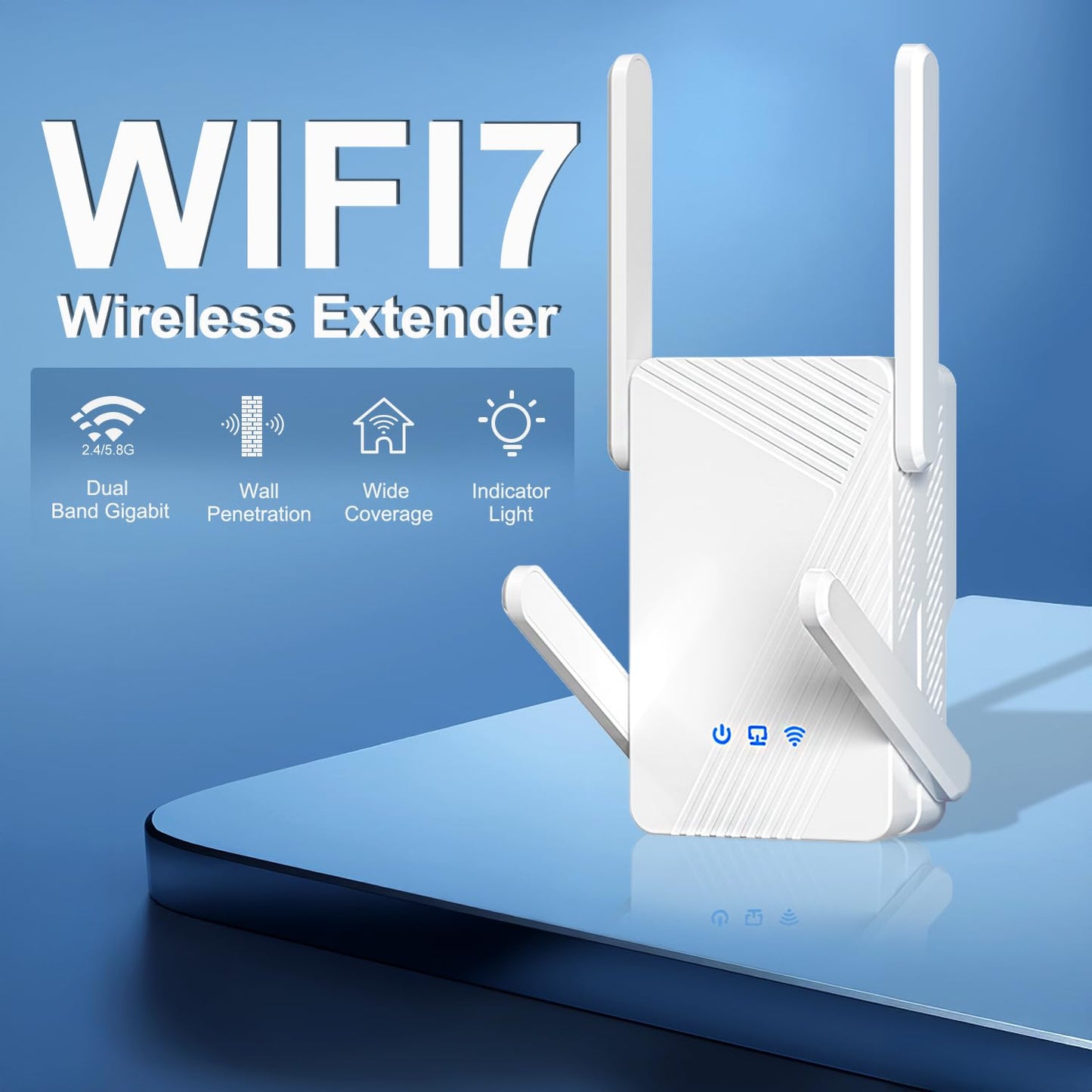 Foootcu BE3600 Wi-Fi 7 Range Extender RE223BE w/Ethernet Port | 3.6 Gbps Dual-Band Wireless Repeater | Internet Signal Booster for Home | Up to 2400