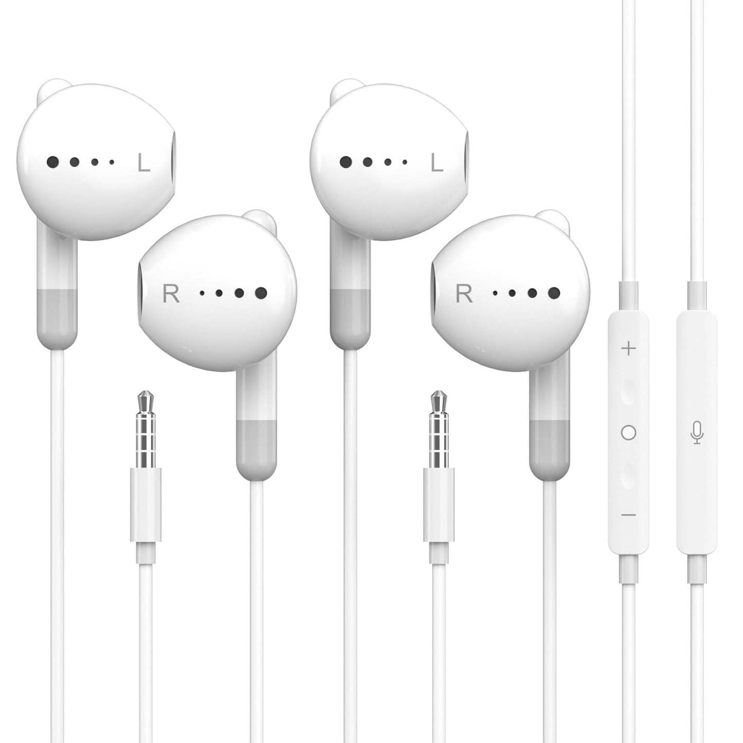Fidioto 2Pack Wired Earbuds with Microphone, 4.0Ft Length Wired in-Ear Headphones, 3.5mm Jack Wired Earphones Compatible with Mobile Phones / MP3…