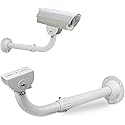 V-Fiabilidad J-Shaped Security Camera Mounting Bracket Extender Pole,30-60cm Adjustable Ceiling Mount Bracket for CCTV Surveillance Camera