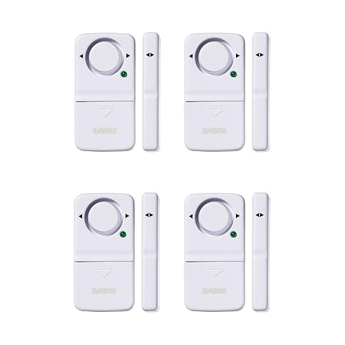 SABRE Wireless Home Security Door Window Burglar Alarm with LOUD 120 dB Siren, DIY EASY to Install