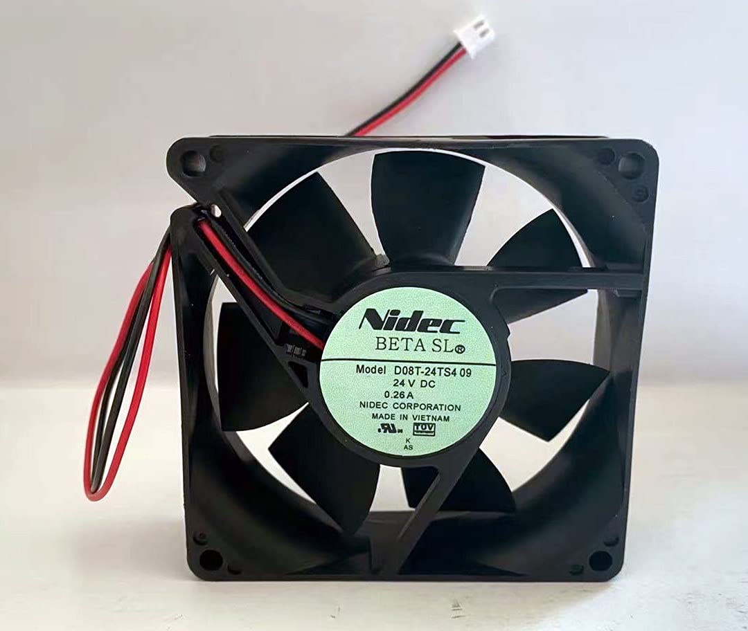 D08T-24TS4 09 Nidec 24V 80mm Fan, 24V 0.26A 8025 high air Volume Chassis Cooling Fan