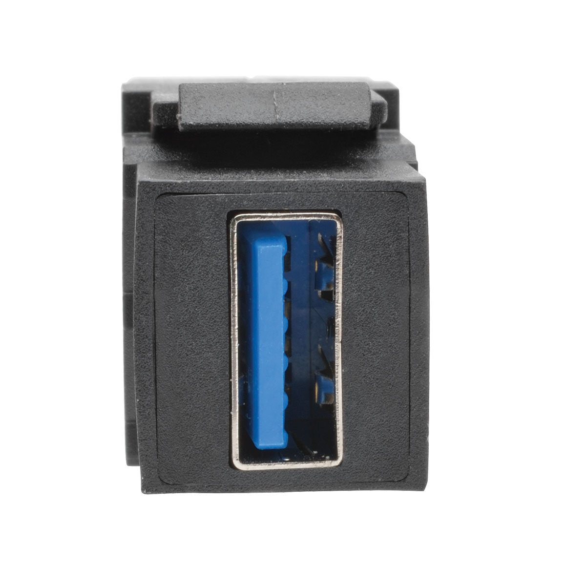 TRIPP LITE USB 3.0 Keystone/Panel Mount Extension Cable (M/F), Angled Connector, Black, 1' (U324-001-KPA-BK)