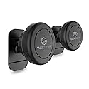 WixGear Magnetic Car Mount [2-Pack] - Universal Stick-On Dashboard Magnetic Phone Holder for Car, Strong Magnet Mount for Cell Phones & Mini Tablets