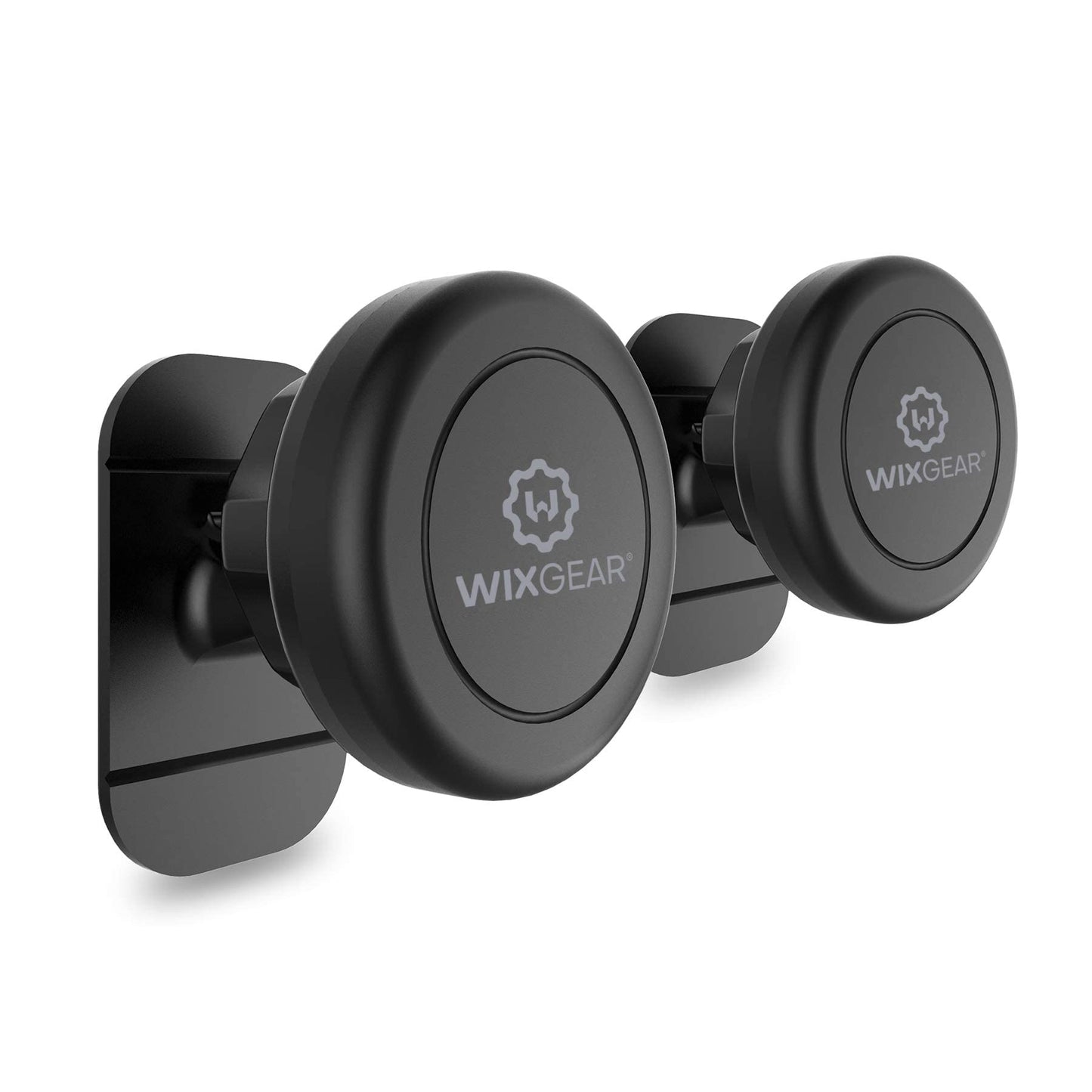 WixGear Magnetic Car Mount [2-Pack] - Universal Stick-On Dashboard Magnetic Phone Holder for Car, Strong Magnet Mount for Cell Phones & Mini Tablets