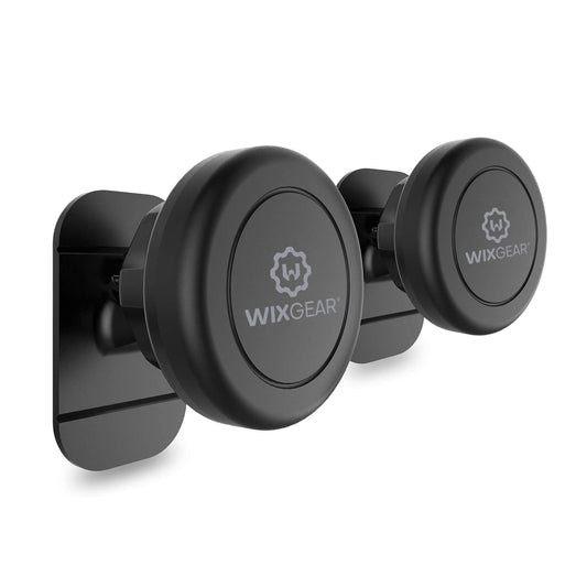 WixGear Magnetic Car Mount [2-Pack] - Universal Stick-On Dashboard Magnetic Phone Holder for Car, Strong Magnet Mount for Cell Phones & Mini Tablets