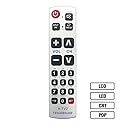 LuckyStar Big Button Universal Remote Control A-TV2, Initial Setting for Lg, Vizio, Sharp, Zenith, Panasonic, Philips, RCA - Put Battery to Work, No