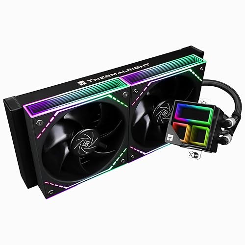 Thermalrlght Frozen Infinity 240 Black CPU Aio Cooler,TL-M12*2 PWM Fans,Computer CPU Water Cooler,ARGB Infinity Mirror,240 CPU Liquid