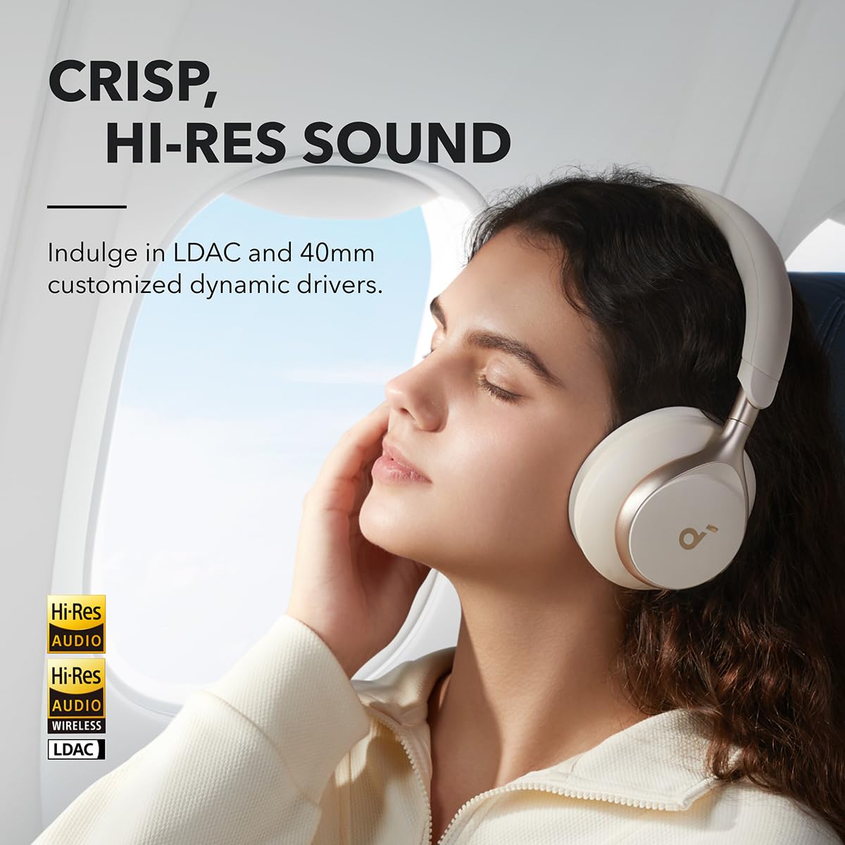 Soundcore by Anker, Space One, Active Noise Cancelling Headphones, 2X Stronger Voice Reduction, 40H ANC Playtime, App Control, LDAC Hi-Res Wireless…