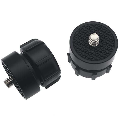 SYCZIOHU 17 MM Ball Head Bracket Connector with 1/4 Inch Screw for Phone Stand, Tripod and Camera Stand (2 PCS Black)